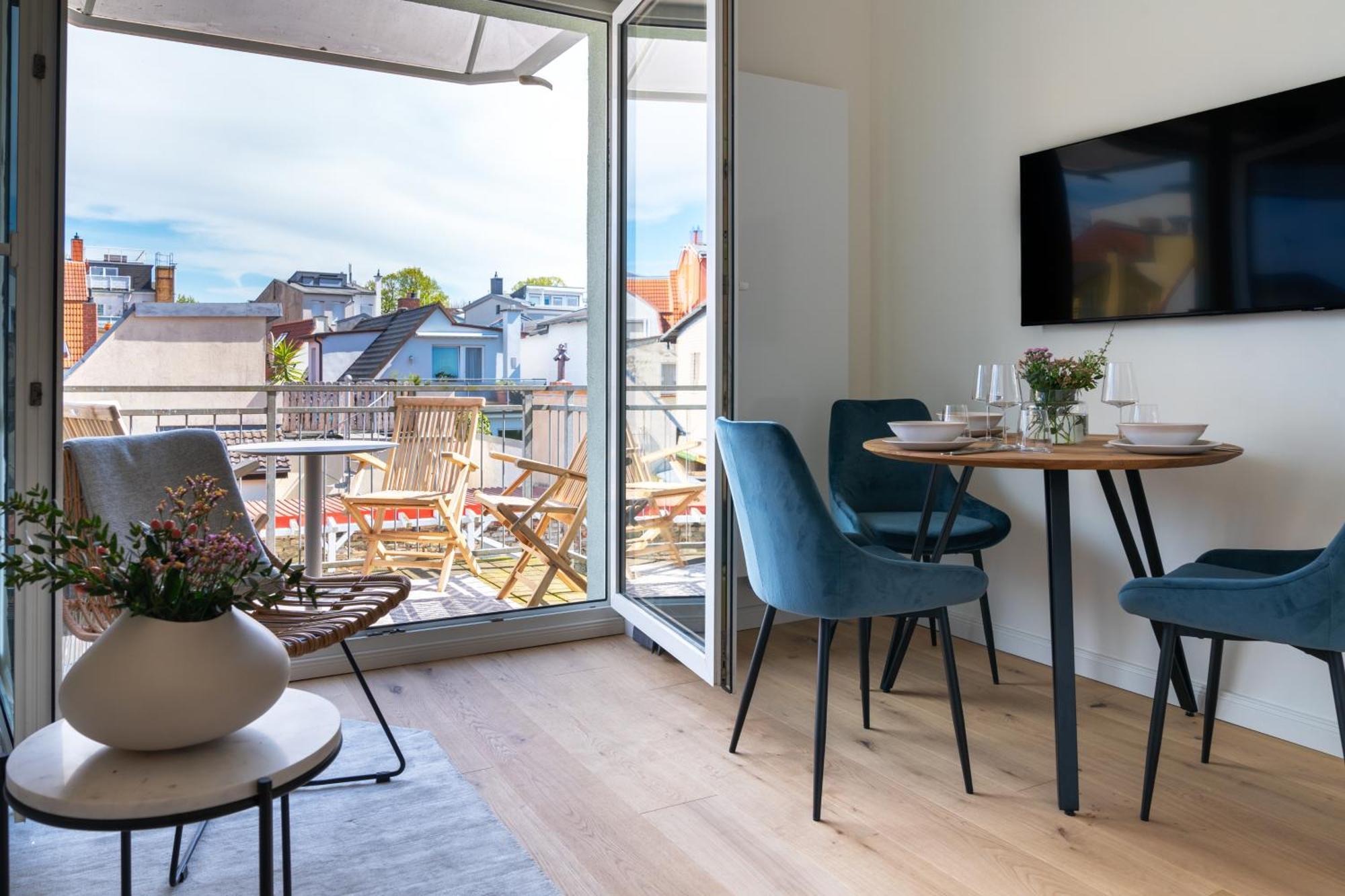 Apartment Kapitaenshaus Friedrich Franz - Premium 200 Meter Vom Und Alten Strom